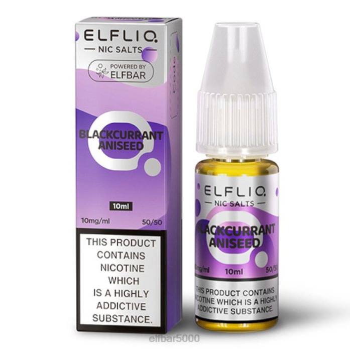 elfbar elfliq nic druskos - juodųjų serbentų anyžius - 10ml-20mg/ml- ELF BAR V13 V20N178