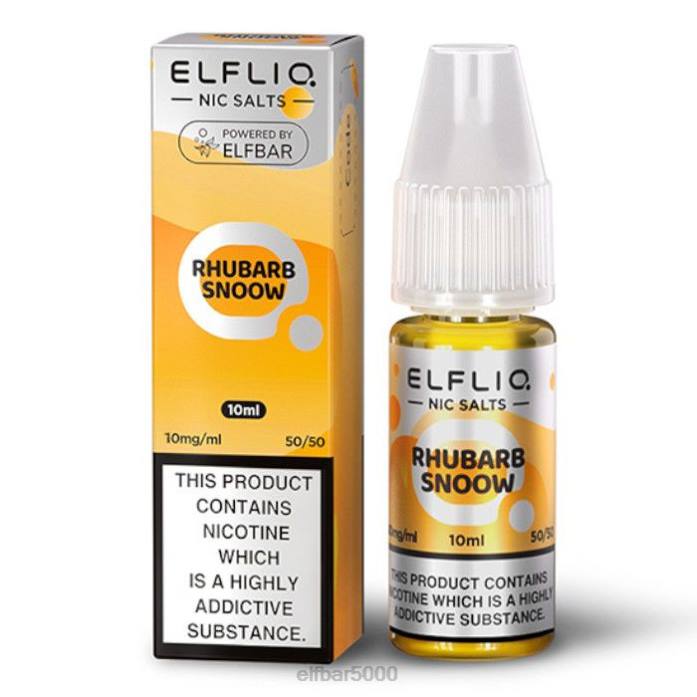 elfbar elfliq nic druskos - rabarbarų sniegas - 10ml-20 mg/ml- ELFBAR Disposable V20N172