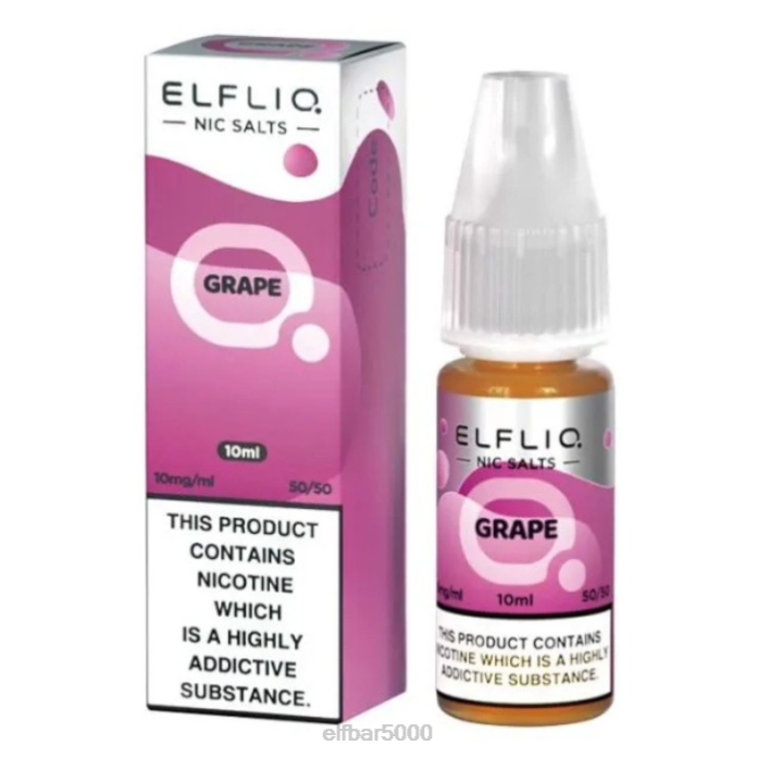 elfbar elfliq nic druskos - vynuogių - 10ml-10 mg/ml- ELF BAR 5011 Kaina V20N191