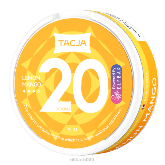 elfbar tacja nikotino maišelis - citrininis mangas - 1 vnt.-20 mg/g- ELF BAR Bc5013 Lietuva V20N224