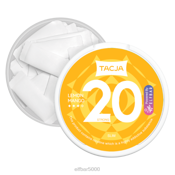 elfbar tacja nikotino maišelis - citrininis mangas - 1 vnt.-20 mg/g- ELF BAR Bc5013 Lietuva V20N224