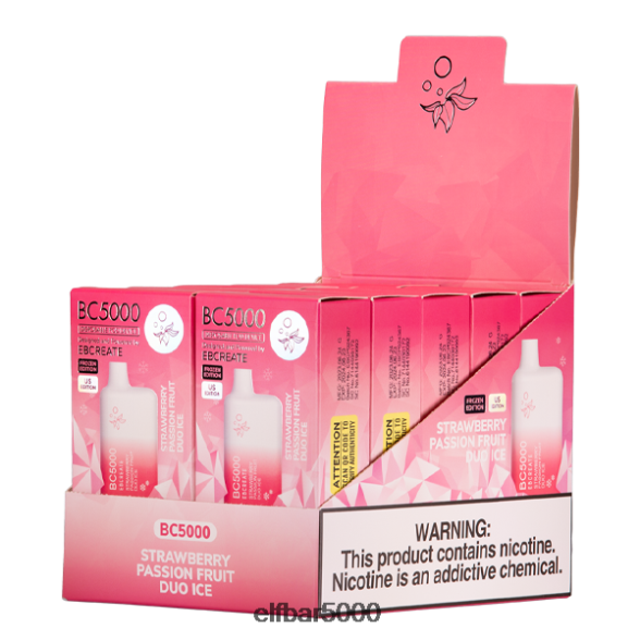 ELFBAR braškių pasifloros vaisių duo ice bc5000 vartotojas - 50mg - vienas4B22J28 - ELF BAR Vape Flavors