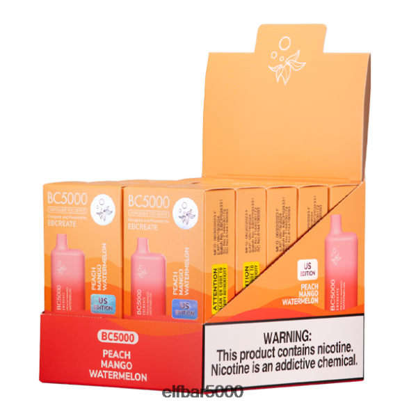ELFBAR persikų mango arbūzas bc5000 vartotojas - vienkartinis - 50mg4B22J3 - ELF BAR Lietuva