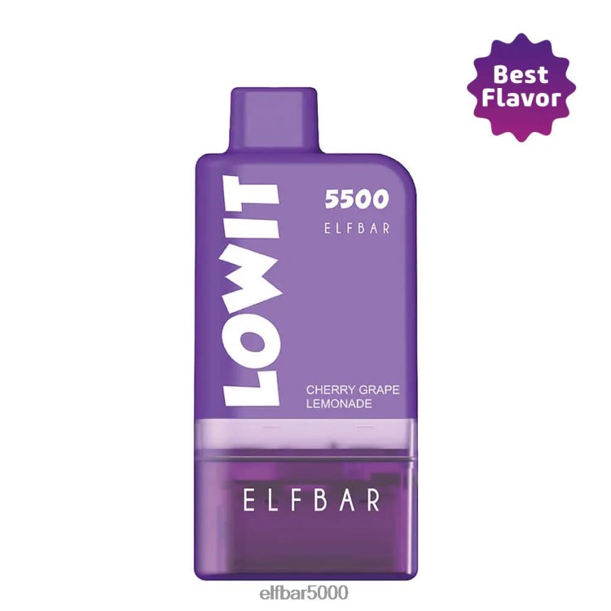 ELFBAR užpildytas ankšties rinkinys lowit 5500 2%nic vyšnių vynuogių limonadas vyšnių vynuogių limonado ankštis+violetinė baterija 6T86DN135 - ELF BAR Af5006