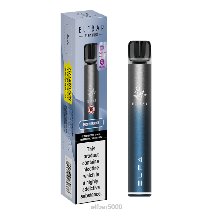 elfbar elfa pro pod rinkinys – įkraunamas Aurora blue + kivi pasifloros vaisių užpildyta ankštis - ELF BAR V6 V20N66
