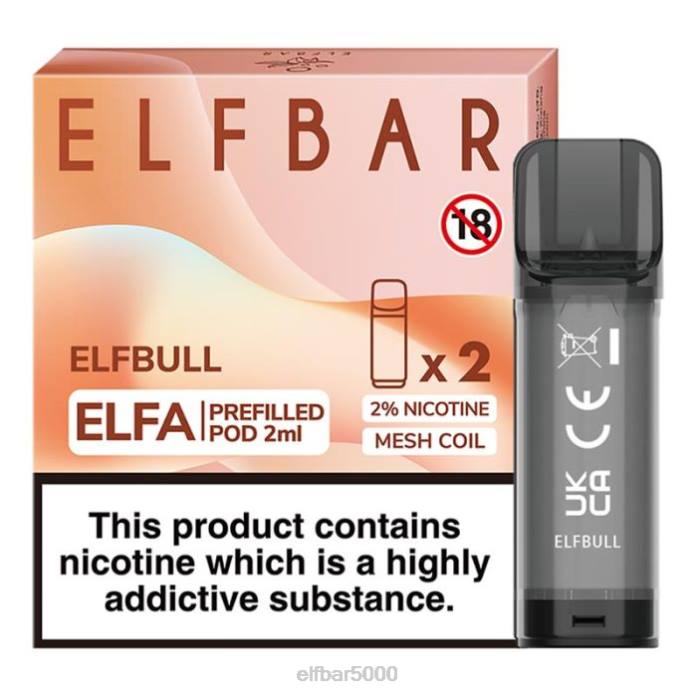 elfbar elfa užpildyta ankštis - 2ml - 20mg (2 pakuotės) elfų bulius - ELF BAR Bc5007 Lietuva V20N128