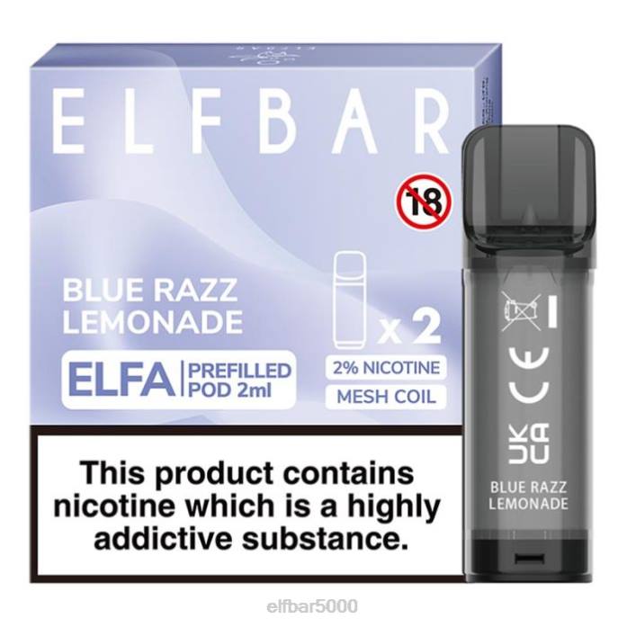 elfbar elfa užpildyta ankštis - 2ml - 20mg (2 pakuotės) sultingas persikas - ELF BAR Disposable Pods V20N125