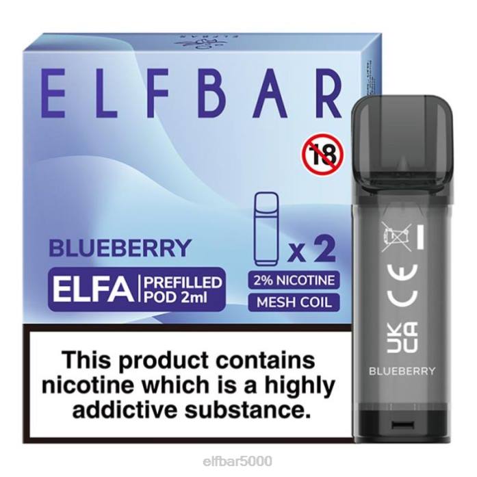 elfbar elfa užpildyta ankštis - 2ml - 20mg (2 pakuotės) sultingas persikas - ELF BAR Disposable Pods V20N125