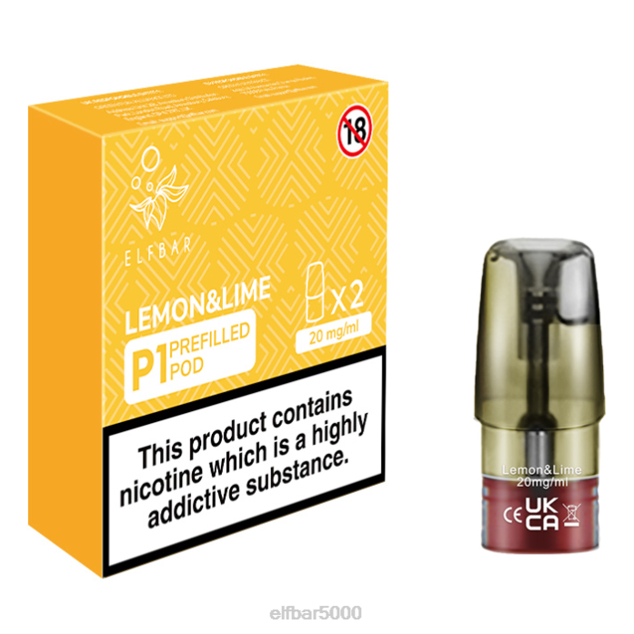 elfbar mate 500 p1 užpildytų ankščių - 20 mg (2 pakuotės) citrinos ir laimo- ELF BAR Lietuva V20N149