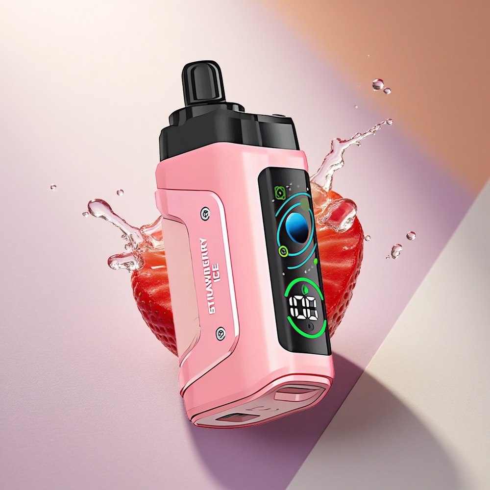 Razz Bar 45000 Puffs Braškinis ledas su 20 mg nikotino ir 650 mAh