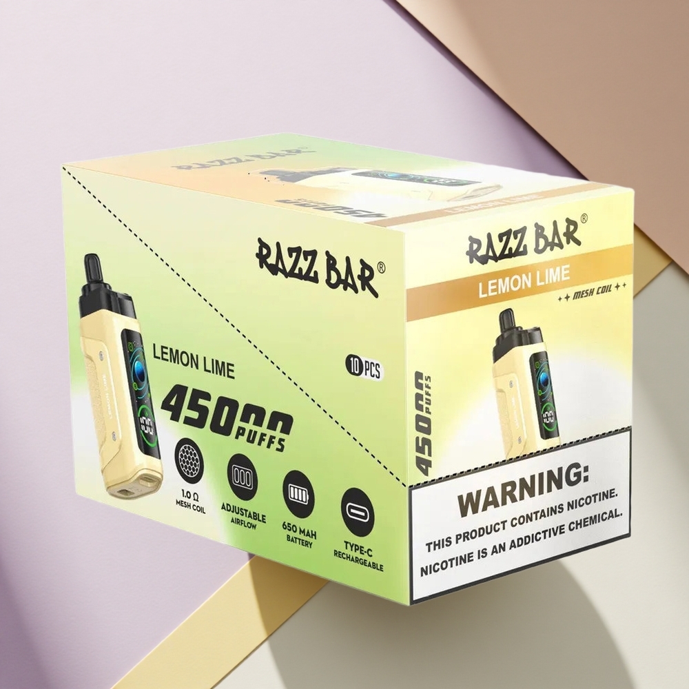 Razz Bar 45000 Puffs Citrinų Žaliųjų 20 mg nikotino 650 mAh