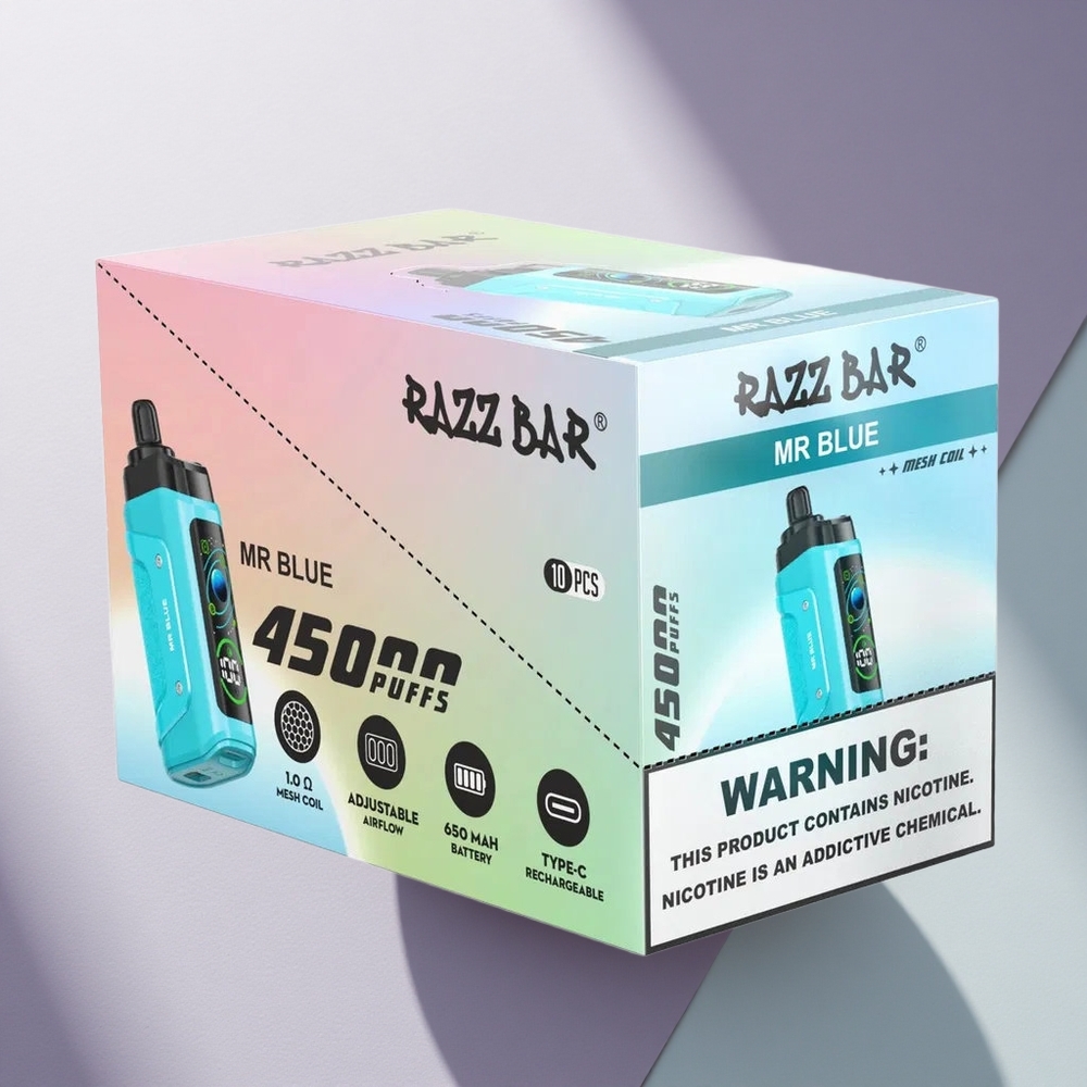 Razz Bar 45000 Puffs Mėlynasis Tipo-C 20 mg nikotino