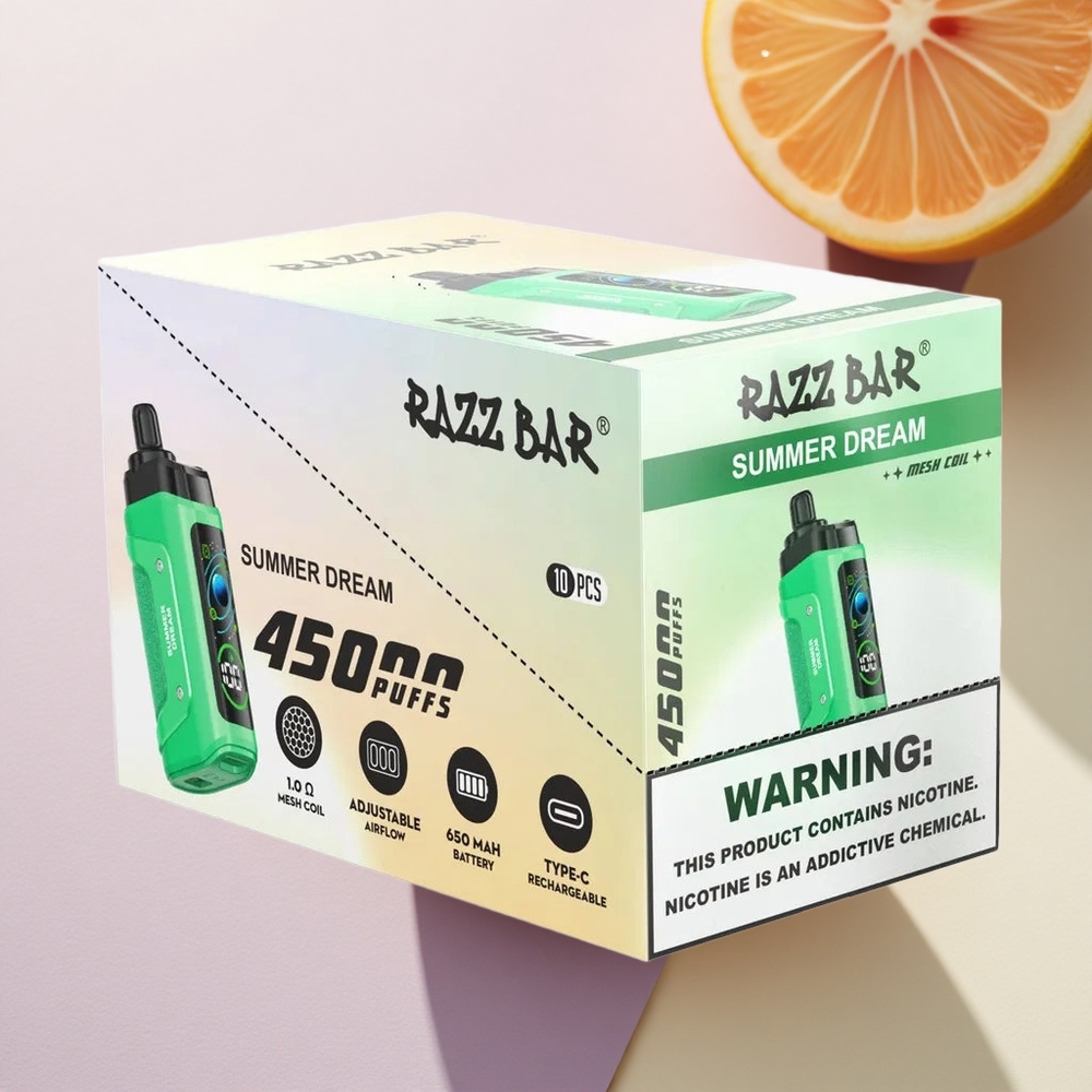 Razz Bar 45000 Puffs Vasaros Sapnas su 20 mg/ml nikotino ir 650 mAh
