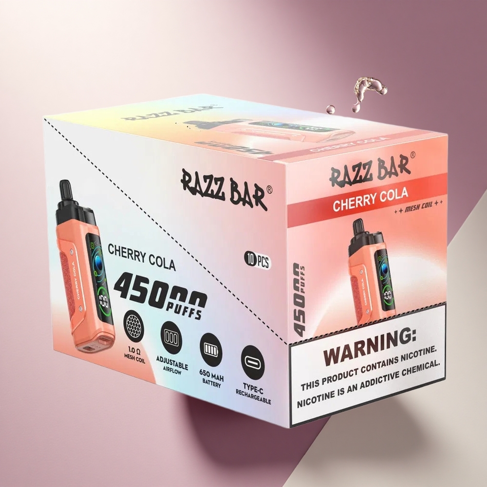 Razz Bar 45000 Puffs Vyšnių Kolos Tipo-C 650mAh