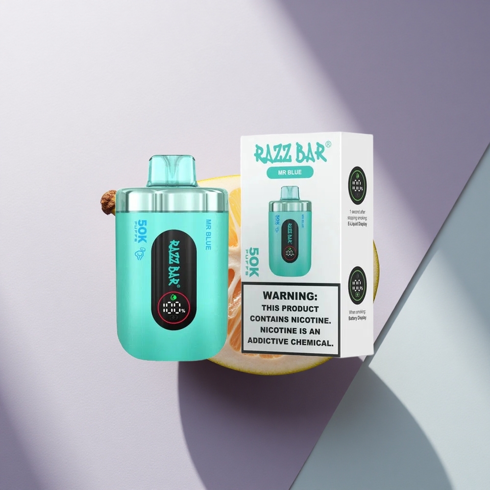 Razz Bar 50K Puffs Mėlynasis 2% Nikotino Tipo-C