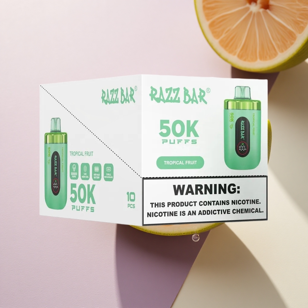 Razz Bar 50K Puffs Tropiniai Vaisiai 650 mAh 2% Nikotino