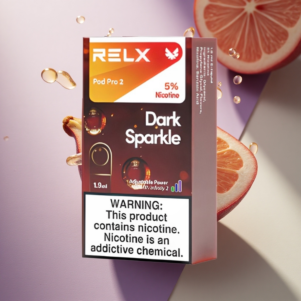 Relx Pod Pro 2 Vape Device Tamsus Žiburys 50mg/ml nikotino, 1.9ml, 3 įtampos nustatymai