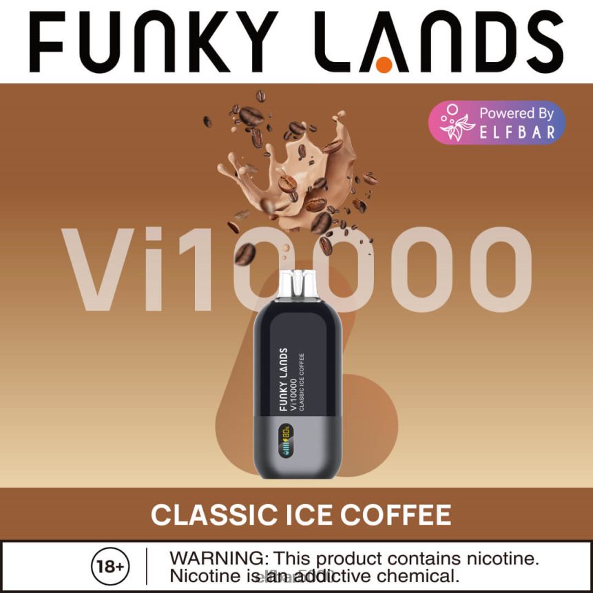 ELFBAR Funky Lands geriausio skonio vienkartinė vape vi10000 ledinė serija mėlynių ledų 6T86DN151 - ELF BAR Vape