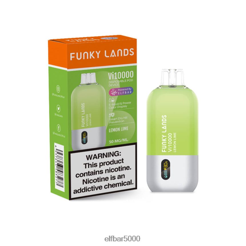 ELFBAR Funky Lands geriausio skonio vienkartinė vape vi10000 ledinė serija spanguolių vynuogių duo ledas 6T86DN156 - ELF BAR 607 Kaina