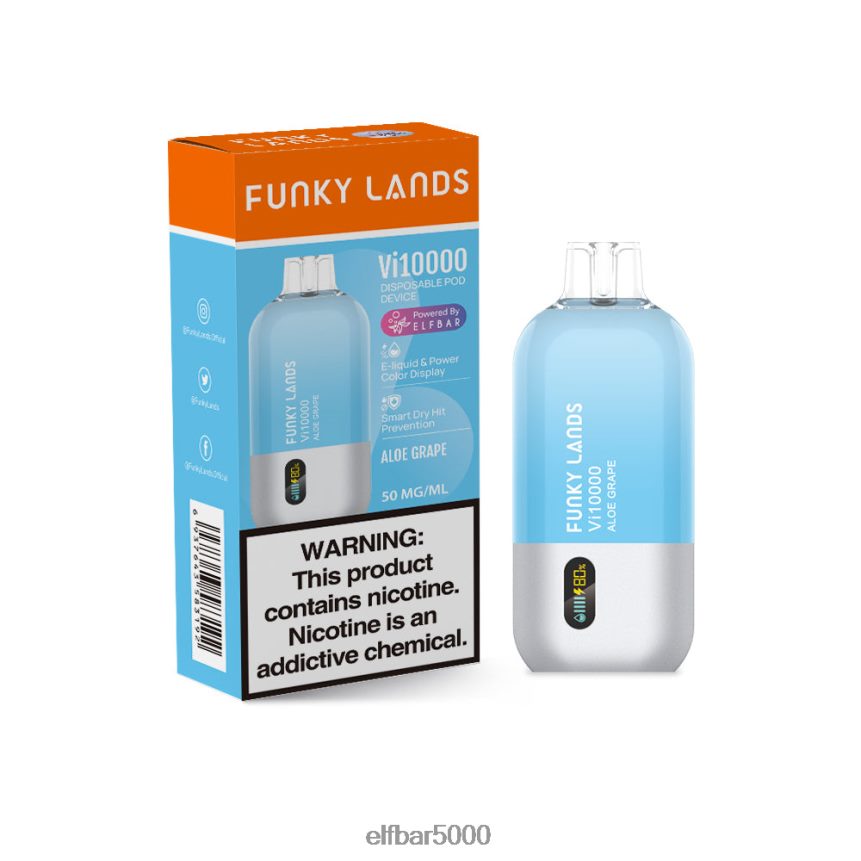 ELFBAR Funky lands geriausio skonio vienkartinė vape vi10000 vynuogių serija spanguolių vynuogių duo ledas 6T86DN150 - ELF BAR Skoniai