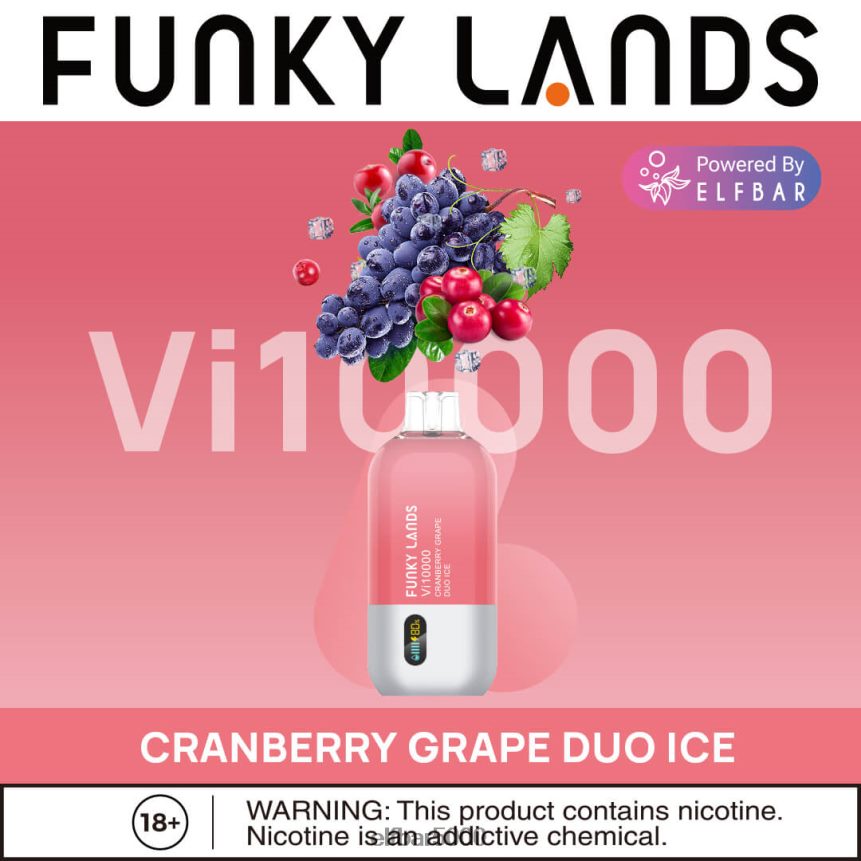 ELFBAR funky lands vienkartiniai vape vi10000 puffs aišku 6T86DN169 - ELF BAR Pods