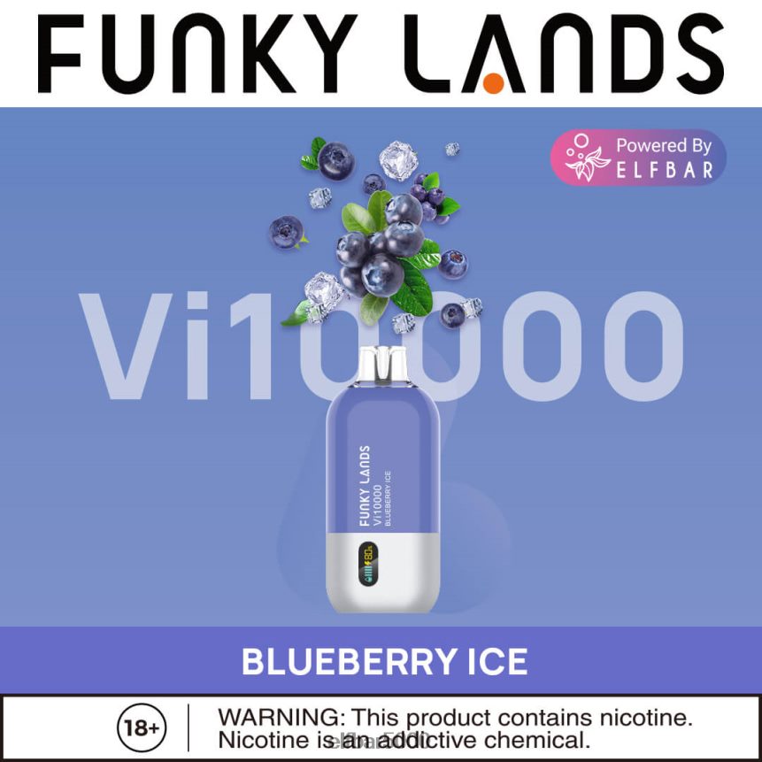 ELFBAR funky lands vienkartiniai vape vi10000 puffs mėlynių ledų 6T86DN158 - ELF BAR 5007