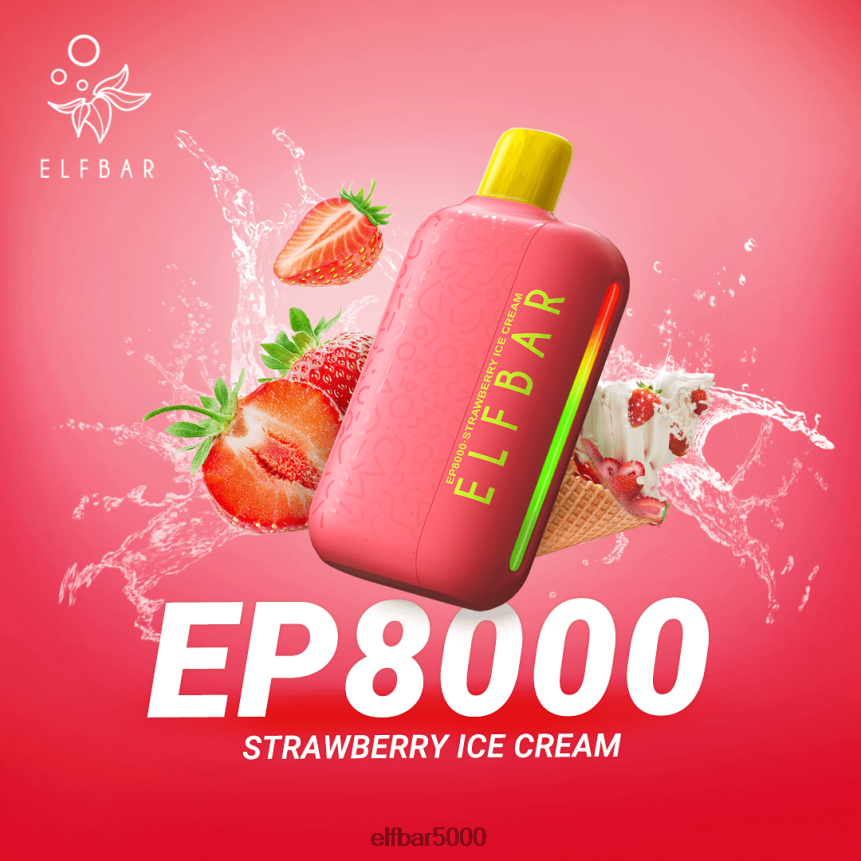 ELFBAR vienkartiniai vape nauji ep8000 pūstukai braškių ledų 6T86DN76 - ELF BAR 603 Kaina